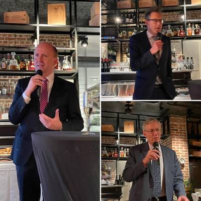 Die drei Ehrengste: Landtagsabgeordneter Ralf-Norbert Bartelt, Kreisvorsitzender der CDU Frankfurt Staatssekretr Uwe Becker sowie Fraktionsvorsitzender der CDU im Rmer Nils Kler